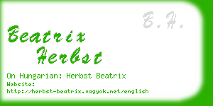 beatrix herbst business card